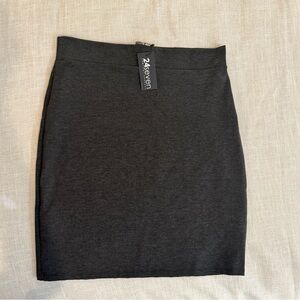 24Seven dark Gray Mini Pencil Skirt